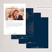 "Bright Bursts" - Eid Cards in Navy by Robert and Stella - Back of Card Options