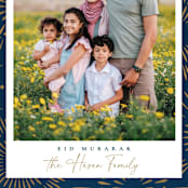 "Bright Bursts" - Eid Cards in Navy by Robert and Stella - Detail