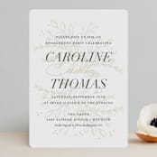 "Soft Bouquet" - Engagement Party Invitations in Gold by Jessica Williams - Front