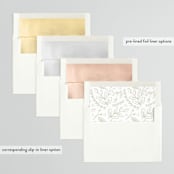 "Soft Bouquet" - Engagement Party Invitations in Gold by Jessica Williams - Envelope Liner Options