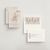 "Sparkling Champagne Tower" - Engagement Party Invitations in Petal by Jackie Crawford - Assembled