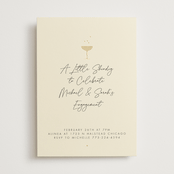 "A Little Shindig" - Engagement Party Invitations in Champagne by mo kelley - Front