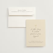 "A Little Shindig" - Engagement Party Invitations in Champagne by mo kelley - Invitation with Envelope