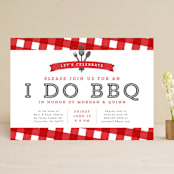 "I Do BBQ" - Engagement Party Invitations in Ketchup by Lea Delaveris - Front
