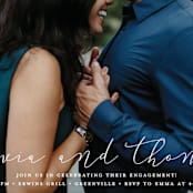 "Etched in love" - Engagement Party Invitations in Cloud by Stacey Meacham - Detail