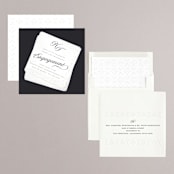 "Cocktail Napkin" - Engagement Party Invitations in Noir by Gwen Bedat - Assembled