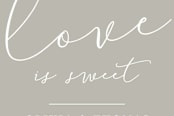 "Etched in love" - Engagement Party Favor Stickers in Cloud by Stacey Meacham - In Use