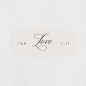 "nocturne" - Engagement Party Favor Stickers in Tan by chocomocacino - Front