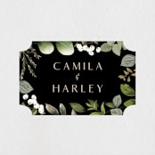 "Eternity" - Engagement Party Favor Stickers in Forest by Susan Moyal - Front