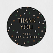 "let's toast" - Engagement Party Favor Stickers in Midnight by Ellen Schlegelmilch - Front