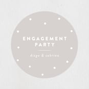 "macine" - Engagement Party Favor Stickers in Steel by chocomocacino - Front