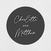 "Libations" - Engagement Party Favor Stickers in Midnight by mo kelley - Front