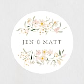 "Garden Engagement" - Engagement Party Favor Stickers in Blush by Itsy Belle Studio - Front