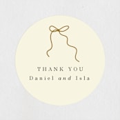 "Bows" - Engagement Party Favor Stickers in Cream by Baumbirdy - Front
