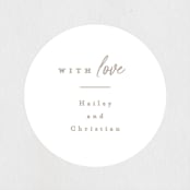 "Cinemascopic" - Engagement Party Favor Stickers in Moonstone by Creo Study - Front