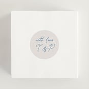 "ribbon bow drawing" - Engagement Party Favor Stickers in Dusty Blue by Cass Loh - In Use