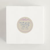 "Pastel Bow" - Engagement Party Favor Stickers in Lilac by Stephanie Heinrich Godbout - In Use
