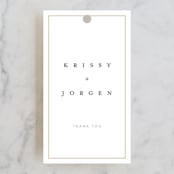 "krista" - Wedding Favor Tags in Salt by Stephanie Hawkes - Front