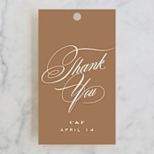 "gelt" - Wedding Favor Tags in Cocoa by chocomocacino - Front