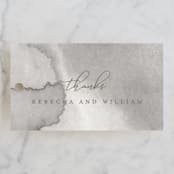 "Sausalito" - Wedding Favor Tags in Cloud by Mansi Verma - Front