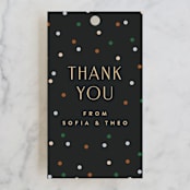 "let's toast" - Wedding Favor Tags in Midnight by Ellen Schlegelmilch - Front