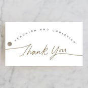 "Scripted snapshot" - Wedding Favor Tags in Lily by Creo Study - Front