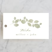 "Garden Gate" - Wedding Favor Tags in Leaf by Kristie Kern - Front