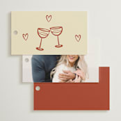 "Bottles of Love" - Wedding Favor Tags in Rust by Ani Somi - Back of Card Options
