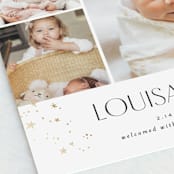 "Star Slideshow" - Birth Announcements in Pearl by Alethea and Ruth - Detail