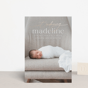 "Mist" - Birth Announcements in Parchment by Everett Paper Goods - Front