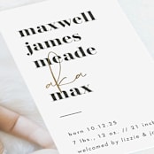 "a.k.a." - Birth Announcements in Classic by Lehan Veenker - Detail