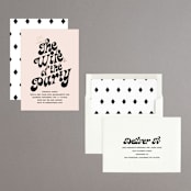 "Wife of the Party" - Bachelorette Party Invitations in Blush by Baumbirdy - Assembled