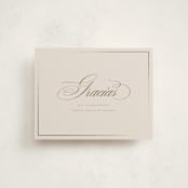 "Gilded" - Flat Foil-Pressed Graduation Thank You Cards in Cream by Tamara Hilje - Front