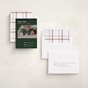 "Merry Nights" - Holiday Birth Announcement Cards in Fir by Pink House Press - Assembled