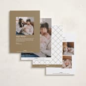 "Every Good Gift" - Holiday Birth Announcement Cards in Snowball by Robert and Stella - Back of Card Options