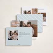 "Our Perfect Gift" - Holiday Birth Announcement Cards in Blue Jay by Creo Study - Back of Card Options