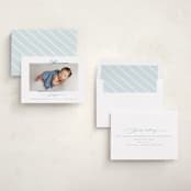 "Our Perfect Gift" - Holiday Birth Announcement Cards in Blue Jay by Creo Study - Assembled