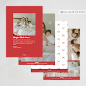 "Santa Says" - Holiday Birth Announcement Cards in Candy Cane by Maria Alou - Back of Card Options