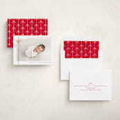 "Crisp Bow" - Holiday Birth Announcement Cards in Crisp Bow by Olivia Raufman - Assembled