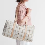 "Montauk" - Fillmore Duffle in Cocoa by Carolyn Nicks - On Model