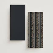 "Regency Grace" - Foil-Pressed Menus in Onyx by Ana de Sousa - Back of Card Options