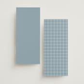 "Elegant bevel" - Foil-Pressed Menus in Dusty Blue by Stacey Meacham - Back of Card Options