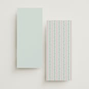"Castle" - Foil-Pressed Menus in Hummingbird by Claudia Orengo - Back of Card Options