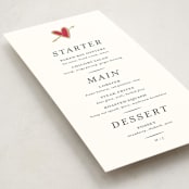 "Amore" - Foil-Pressed Menus in Snow by Ani Somi - Detail