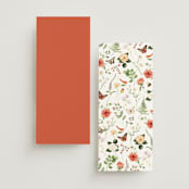 "Fleur" - Foil-Pressed Menus in Verona Sunset by Sarah Knight - Back of Card Options