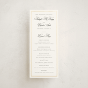 "Traditionalist" - Foil-Pressed Menus in Snow by Sarah Brown - Front