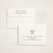 "Crossed Keys" - Foil-Pressed Moving Announcements in Grass by mo kelley - FREE Recipient Addressing