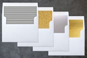 "Bright Border" - Wedding Announcements in Gold by kelli hall - Envelope Liner Options