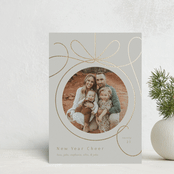 "Ornament Frame" - Holiday Cards in Cinder by Erin German - Front