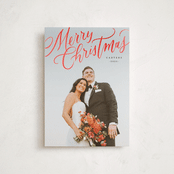 "Modern Merry Christmas" - Holiday Cards in Noir by Wildfield Paper Co - Front